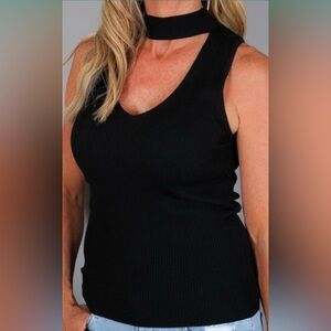 Ambiance Black Choker Top